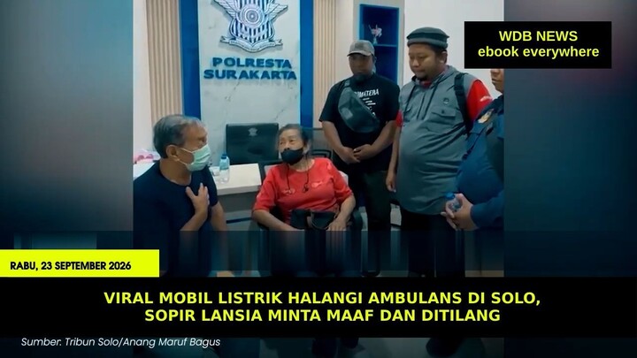 Viral Mobil Listrik Halangi Ambulans di Solo, Sopir Lansia Minta Maaf dan Ditila