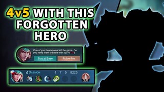 It Is Possible To Win A 4v5 With This Forgotten Hero? | Mobile Legends