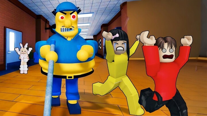 Yuta Dan Mio Dikejar Petugas Kebersihan KArena Berantakin Kelas  ROBLOX