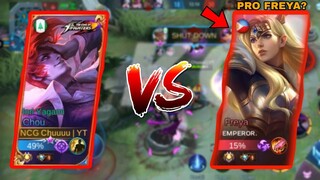 CHOU VS PRO FREYA GAMEPLAY MLBB |  WHO WILL WIN ?