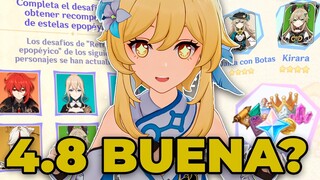 CUALES SON LAS RECOMPENSAS de LA VERSION 4.8?  NUEVA SKIN en GENSHIN IMPACT