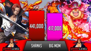 Shanks Vs Big Mom Power Levels - One Piece Power Levels - SP Senpai 🔥