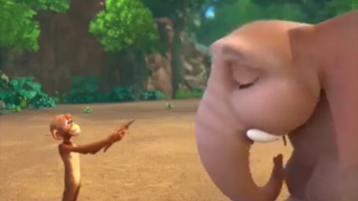 Cartoon Monkey And Elephant Hindi Language