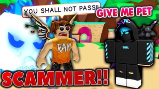 EXPOSING LINK SCAM HACKERS😡 in Roblox Bubblegum Simulator