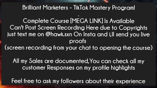 Brilliant Marketers - TikTok Mastery Program Course Download