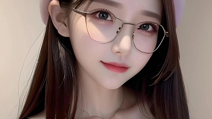 ‘Vẽ tranh bằng AI’ Cô gái đeo kính – Kỳ 2