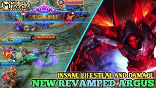 Argus Revamp Gameplay , Insane Lifesteal & Damage - Mobile Legends Bang Bang