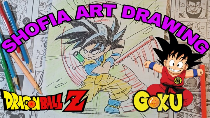 drawing anime dragon ball son goku part.2