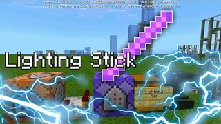 How to make a Lightning Stick in Minecraft using Command Block Trick