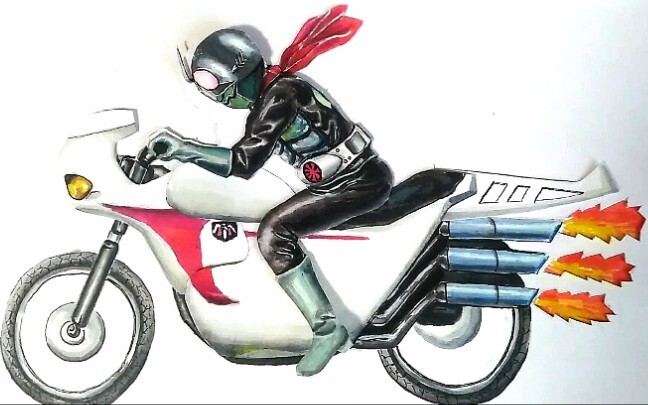 [ซีรีส์วาดด้วยมือ 12] กระดาษ 2 แผ่นเพื่อสร้างการเปลี่ยนแปลงครั้งแรกของ Kamen Rider No. 1