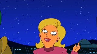 Futurama: Everyone is watching Professor Bai taking a bath, Bender directly lifts up the bathtub