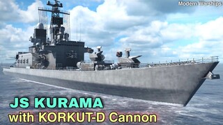 Modern Warships: JS KURAMA with Korkut-D Cannon.  online match.