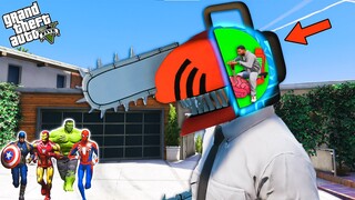 Franklin Control CHAINSAW MAN Brain To Fight with KATANA MAN GTA 5 | GTA 5 AVENGERS | A.K GAME WORLD