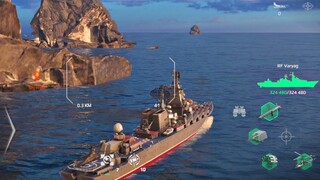 Modern Warships: RF VARYAG in farming Gold and Dollar gameplay..