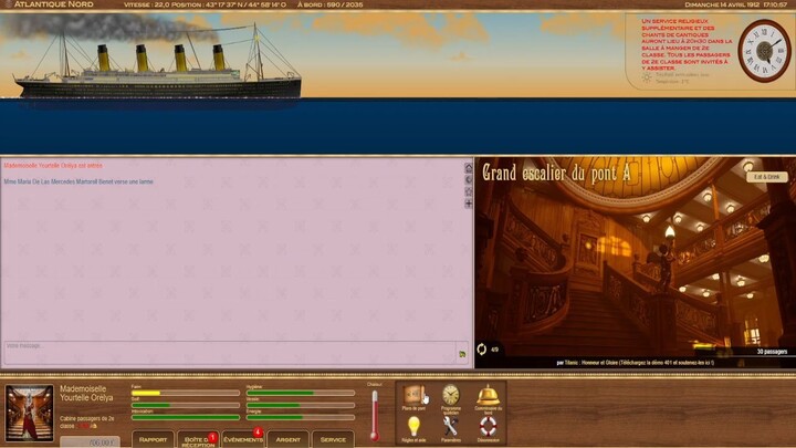 🔴 Titanic Voyage RPG 2025 ( Episode 13 ) - Une Gros Après-Midi De 2em Classe Sur Le RMS Titanic