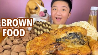 EATING BROWN FOOD ONLY | FRIED PORK CHOP, BANGUS, CHICKEN, MANG TOMAS | MUKBANG