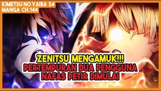 KNY S4 (144) ZENITSU MENGAMUK!!! Pertempuran Dua Pengguna Nafas Petir Dimulai!!