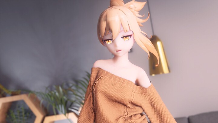 【Blender/布料/原神MMD】衣服有点大呢