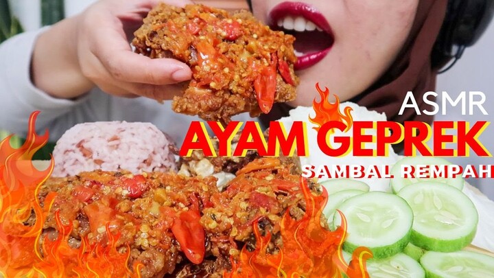 ASMR AYAM GEPREK SAMBAL REMPAH🌶️PEDESNYA NYELEKIT🌶️ ASMR Indonesia | Moi Eat ASMR