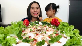กุ้งแช่น้ำปลา กินกันใบวาซาบิ มะระขมอ่ำหล่ำ น้ำจิ้มซีฟู้ดเผ็ดๆ | แม่ชบาพาแซ่บบ