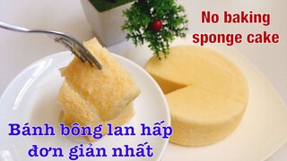 Cách làm bánh bông lan hấp không dùng lò nướng thật mềm xốp, thơm ngon | Tra My Cooking