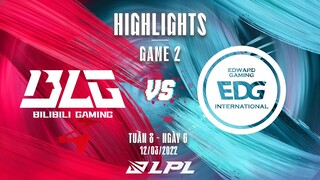 BLG vs EDG | Highlights - Game 2 | Tuần 8 Ngày 6 | LPL Mùa Xuân 2022