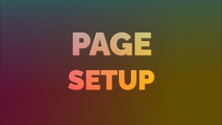 How to page setup in Microsoft Word
