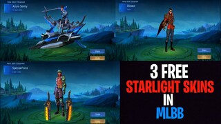 BUYING 3 FREE STARLIGHT SKINS IN MOBILE LEGENDS || MLBB FREE SKINS 2023