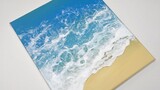 How To Draw With Only 4 Colors 🏖️｜Easy Beach Acrylic Painting