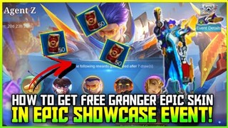 TRICKS TO GET FREE GRANGER EPIC SKIN IN EPIC SHOWCASE EVENT - MOBILE LEGENDS BANG BANG