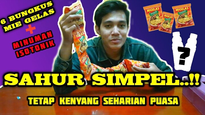 NIKMAT..!! SAHUR PAKE MIE GELAS RASA SOP BUNTUT + MINUMAN ENERGI