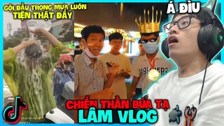 HÙNG AKIRA CƯỜI VỠ BỤNG KHI REACTION TIK TOK QUANG ĐI BÁO GỘI ĐẦU TRONG MƯA VÀ CHIẾN THẦN LÂM VLOG