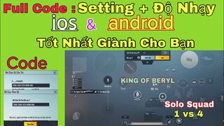 PUBG Mobile | Cập Nhật Full 4 Mã Code Setting & Độ Nhạy Ios & Android - Tốt Nhất Cho Bạn | NhâmHNTV