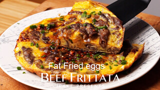 Chế biến ẩm thực|Trứng chiên Frittata thịt bò