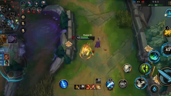 Champion Master Yi. Tripel kill