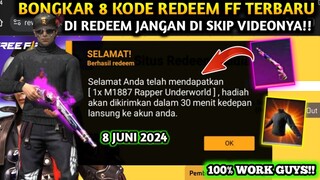 KODE REDEEM FREE FIRE TERBARU 8 JUNI 2024 HARI INI