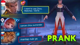 *PRANK CHOU* 10K MATCHES NO WINRATE  | BRAXY DESTROY TOXIC PLAYERS - MLBB