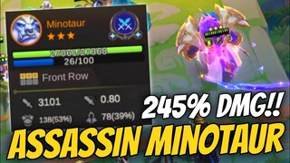 HYPER MINOTAUR FULL DAMAGE BUFF !! 6 ASSASSIN 6 ASTRO !! MAGIC CHESS MOBILE LEGENDS