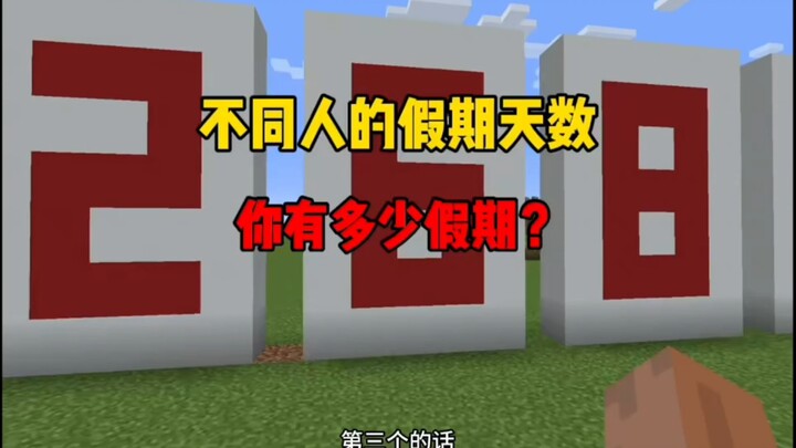 Minecraft: How Many Vacation Days Do Different People Get? How Many Do You Have?