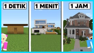 MIPAN & ZUZUZU Buat Rumah 1 Detik Vs 1 Menit Vs 1 Jam! CHALLANGE TERSERU! Di Minecraft