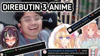 Momen Bang al direbutin 3 anime vtuber... hana, aluna, kj blosch