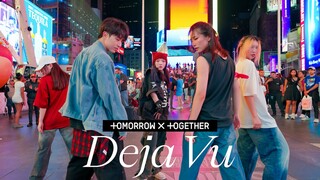 纽约时代广场| 满满宿命感｜华人团队Weone超帅翻跳txt- 'deja vu'