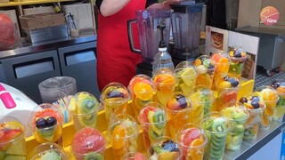 น้ำผลไม้สด Ep.21น้ำผลไม้ปั่น สดๆ  สตรีทฟู้ดเกาหลี