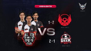 ALTER EGO HIGHLIGHTS MPL S6 - WEEK 1