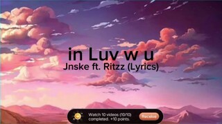 in Luv w u - Jnske ft. Ritzz (slowed+lyrics) || Mahal na kita sa paraan na ako lang ang nakakaalam