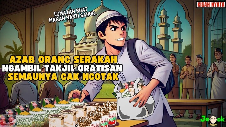 AZAB ORANG SERAKAH SUKA NGAMBIL TAKJIL GRATISAN SEMAUNYA GAK NGOTAK  SINETRO