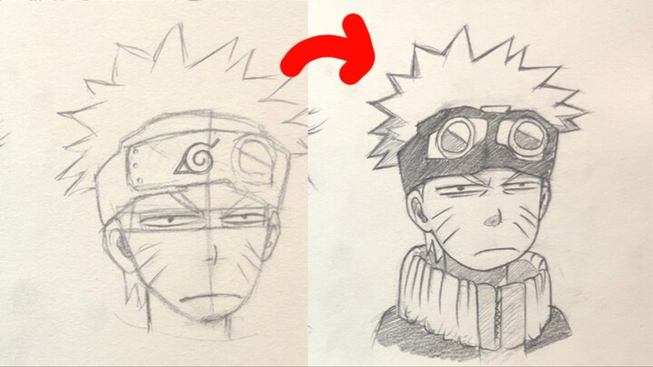 Menggambar anime simple ✍️ Naruto Uzumaki