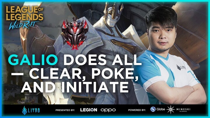 Wild Rift: Galio Does All — Clear, Poke, and Initiate | LYB Moraytaboy | Liyab Esports