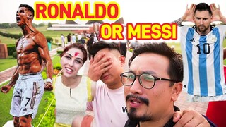 MESSI OR RONALDO ?🔥🔥|| ASKING RANDOM PERSONS WHO'S THE GOAT MESSI OR RONALDO || SERAM BROTHERS VLOG