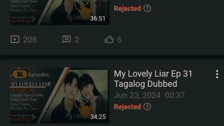 Rejected ulit baka hanapin  niyo video